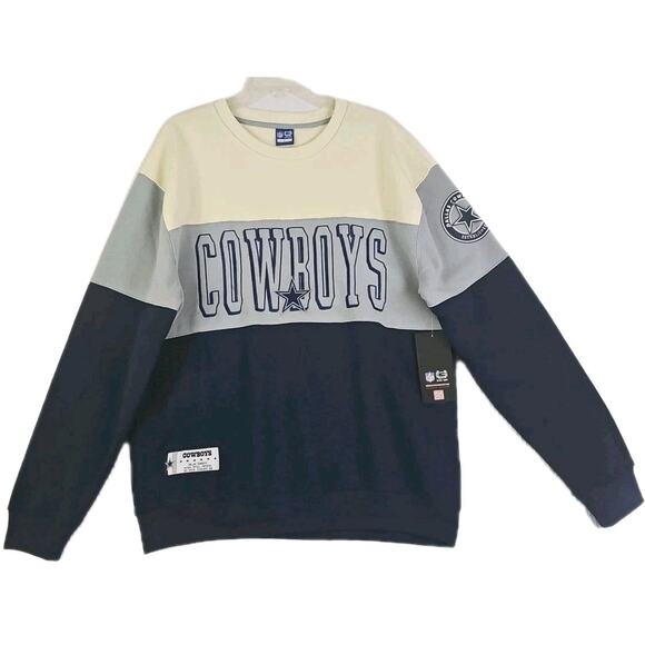 Dallas Cowboys Sweater Men's Size L Fleece Sweatshirt Varsity NFL Football NWT